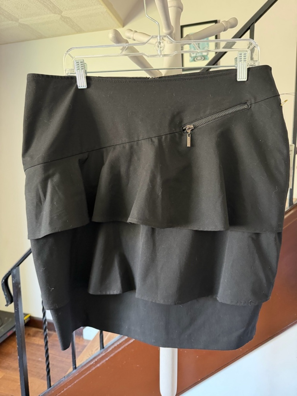 Bisou Bisou Black Tiered Ruffle Mini Skirt - Picture 3 of 6